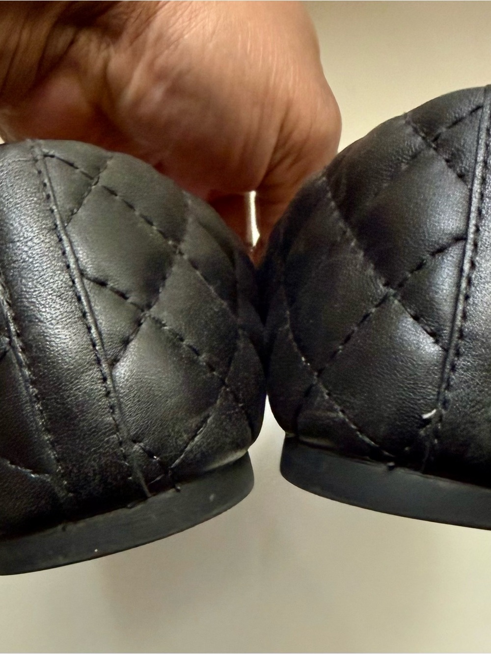 Tory Burch Black Quilted Leather Flats - Picture 4 of 4